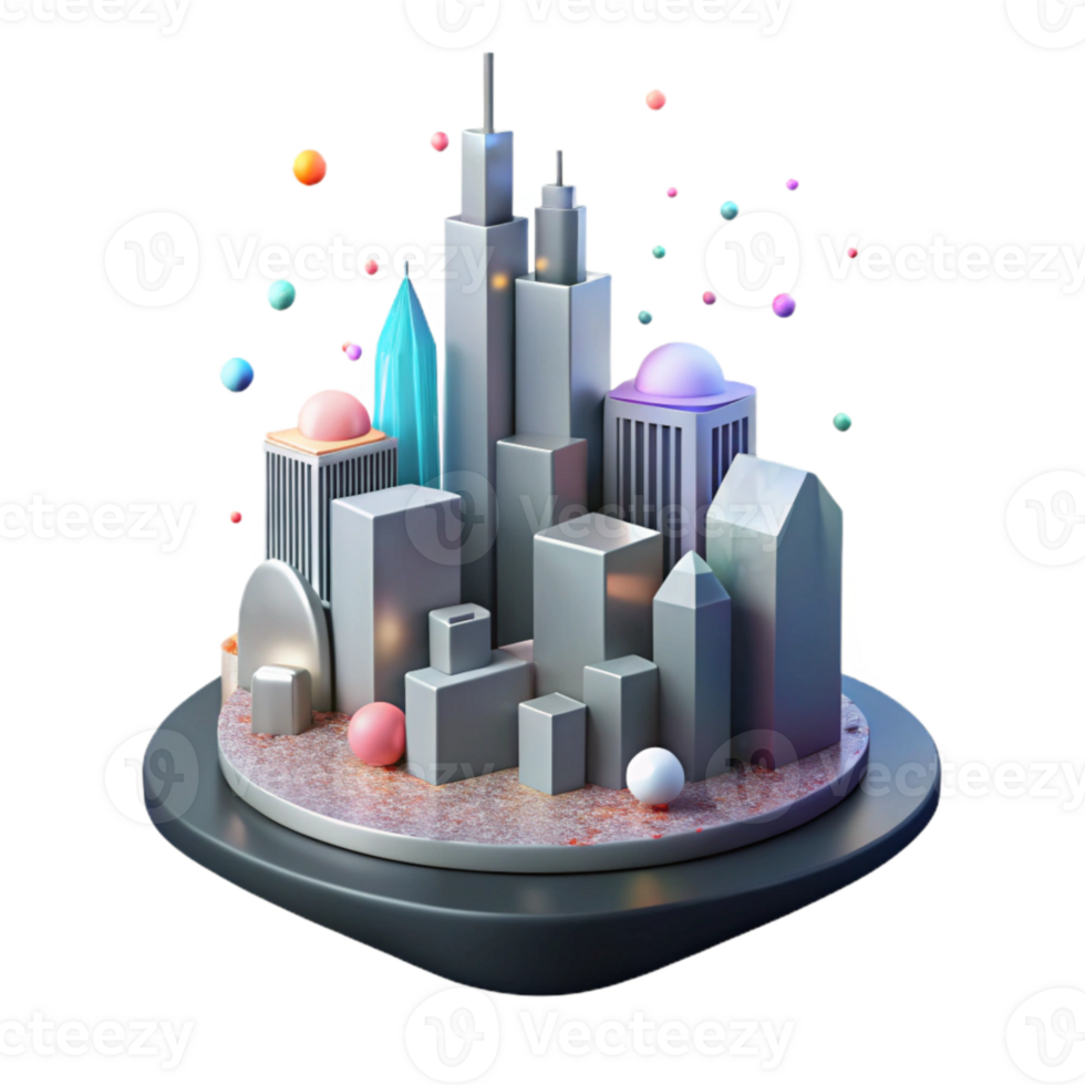 dramatic rustic Skyscraper Landscape Silhouette Isolated for Urban Design professional png