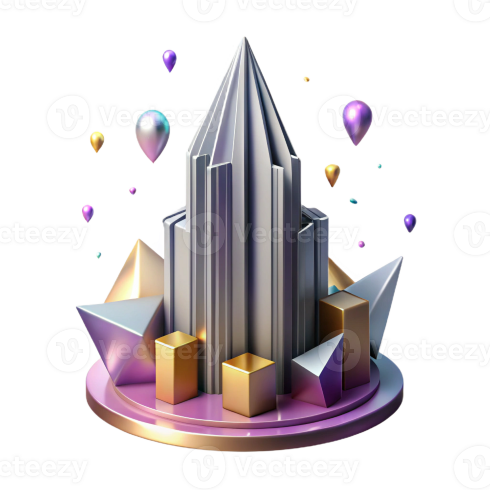 dramatic abstract Skyscraper Silhouette Icon Isolated for Web Design professional png