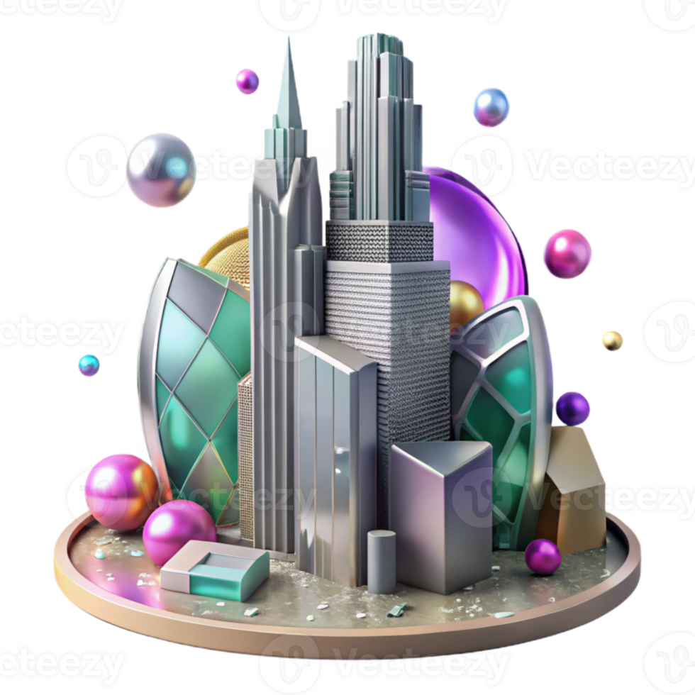 extraordinary creative Skyscraper Silhouette Cutout for Architectural Visualization detailed png