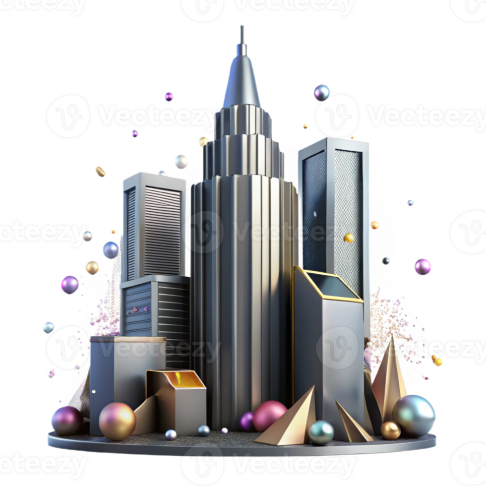 vibrant artistic Skyscraper Silhouette Transparent for Architectural Designs genuine png