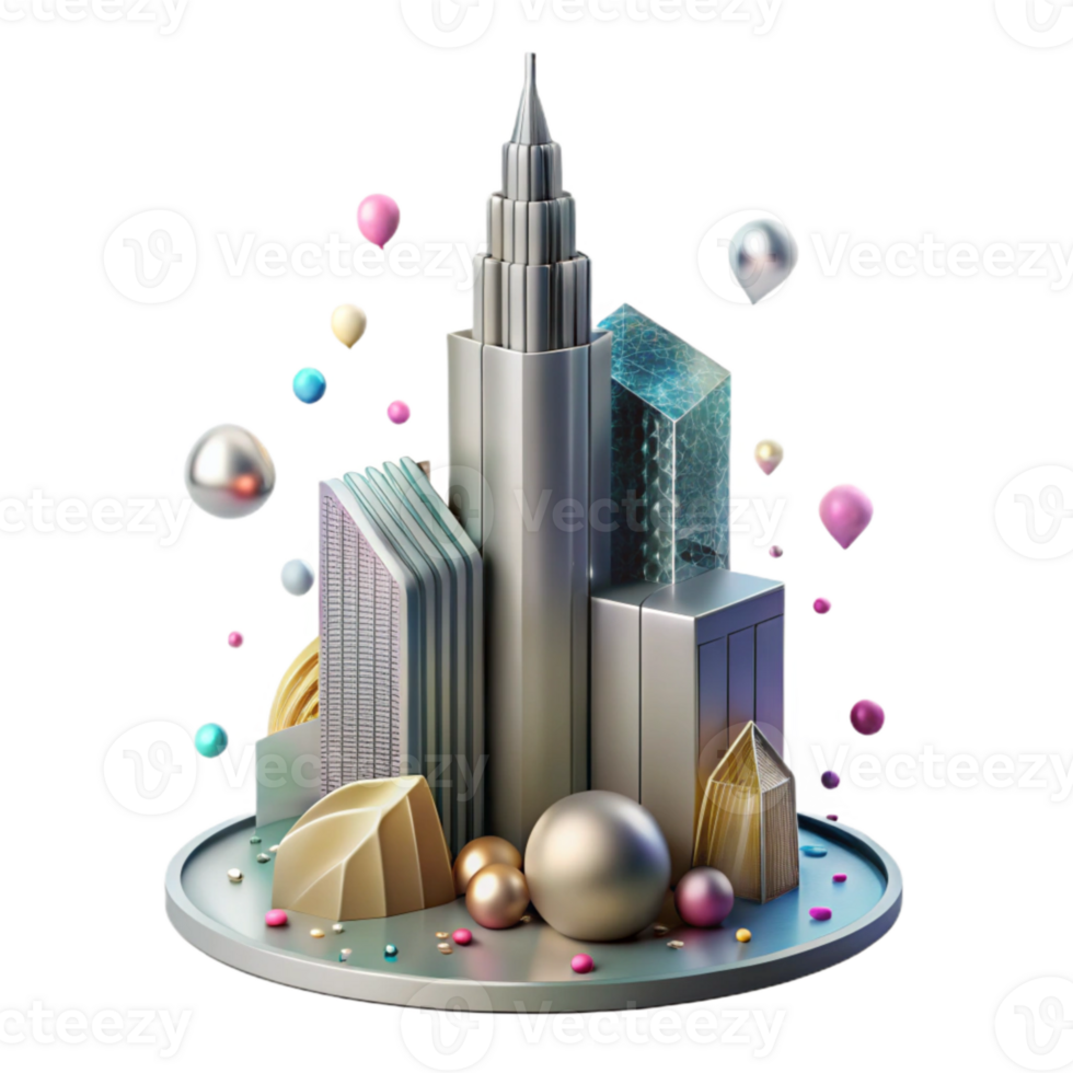 elegant modern Skyscraper Silhouette Transparent for Architectural Designs professional png