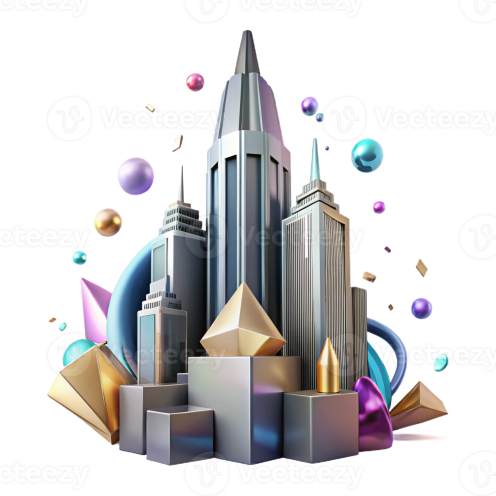wonderful abstract Skyscraper Silhouette Transparent for Architectural Designs professional png
