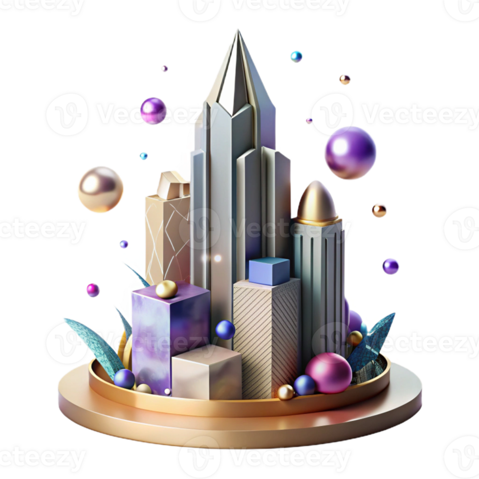 magnificent modern Skyscraper Silhouette with Transparent Background high quality png