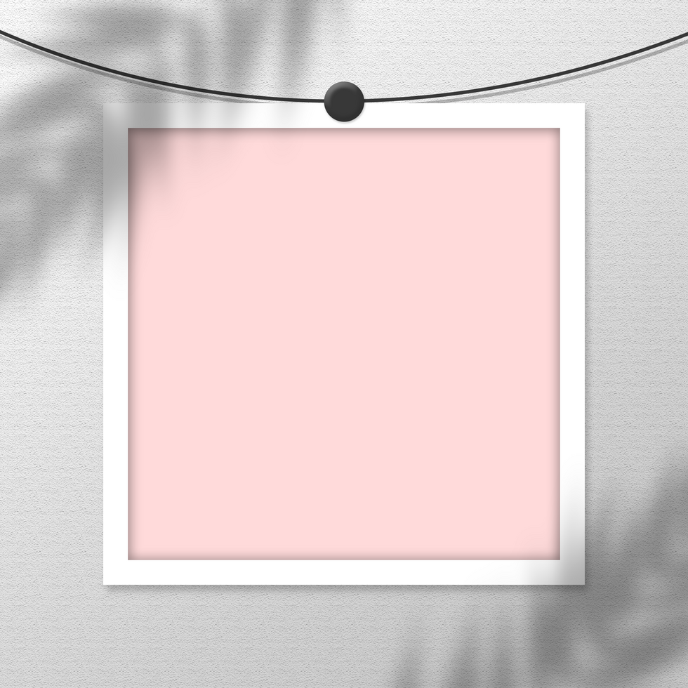 paper photo frame mockup with rope and pin psd