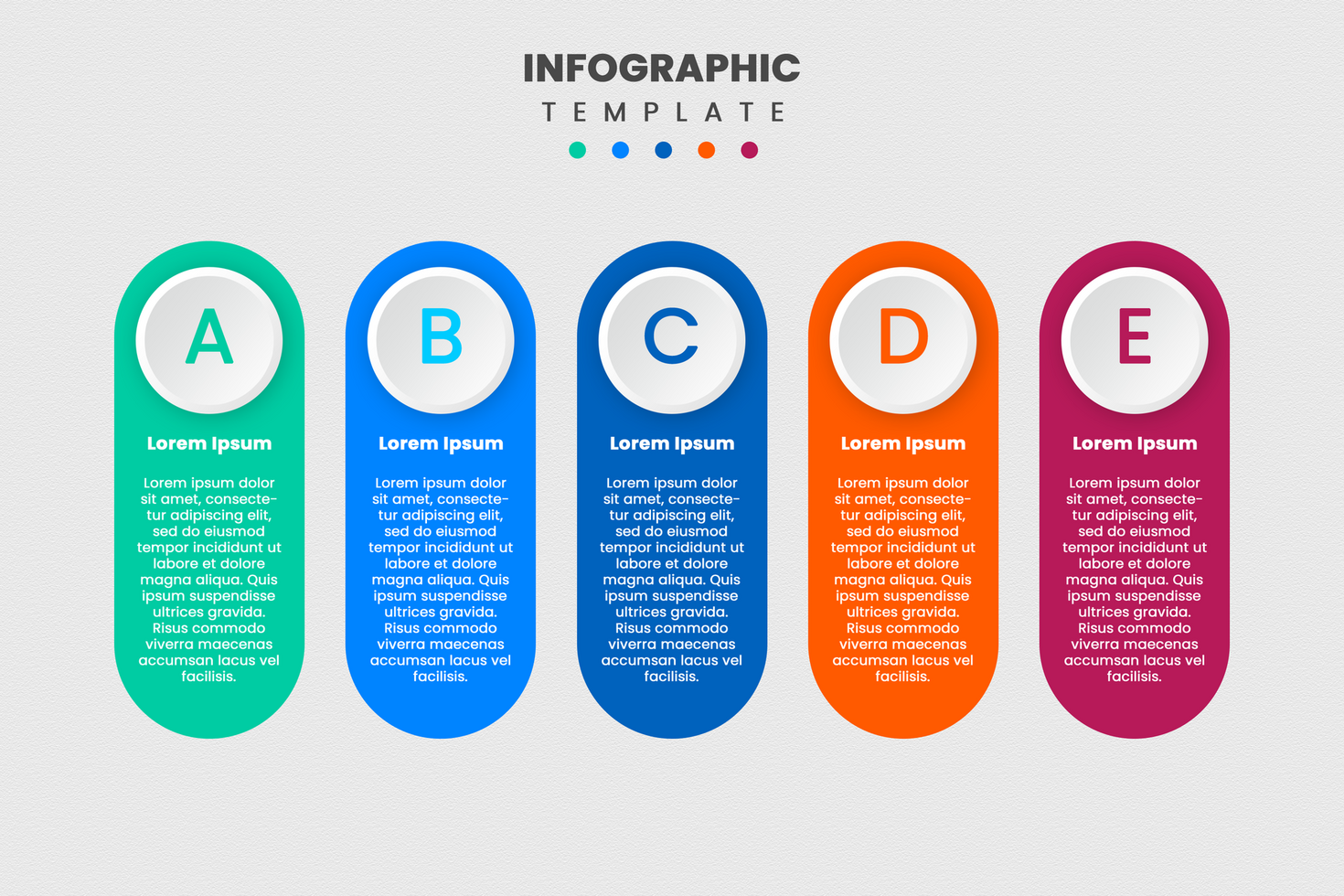 6 point infographic template minimalist psd