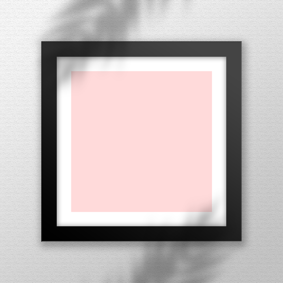 square photo frame mockup with shadow psd