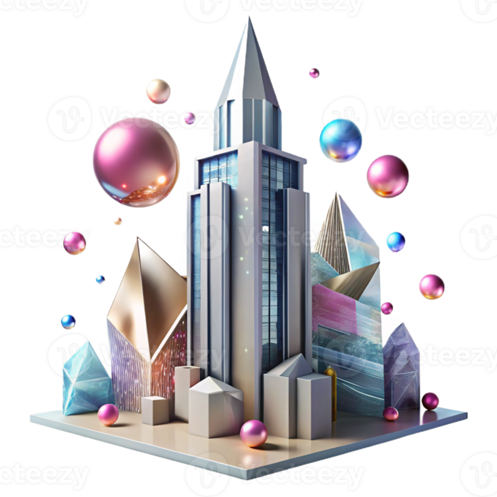 beautiful classic Skyscraper Silhouette Transparent for Design Elements original png