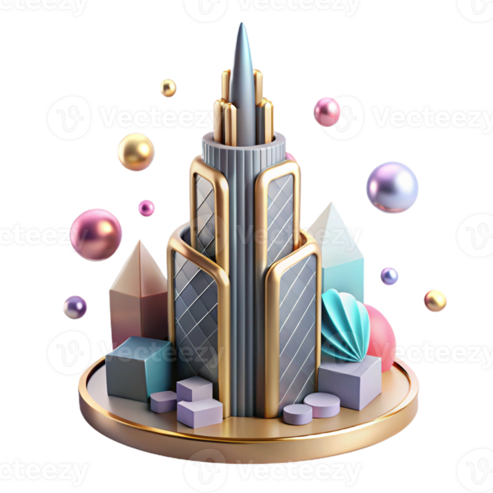 dramatic abstract Skyscraper Silhouette Transparent for Illustrations png