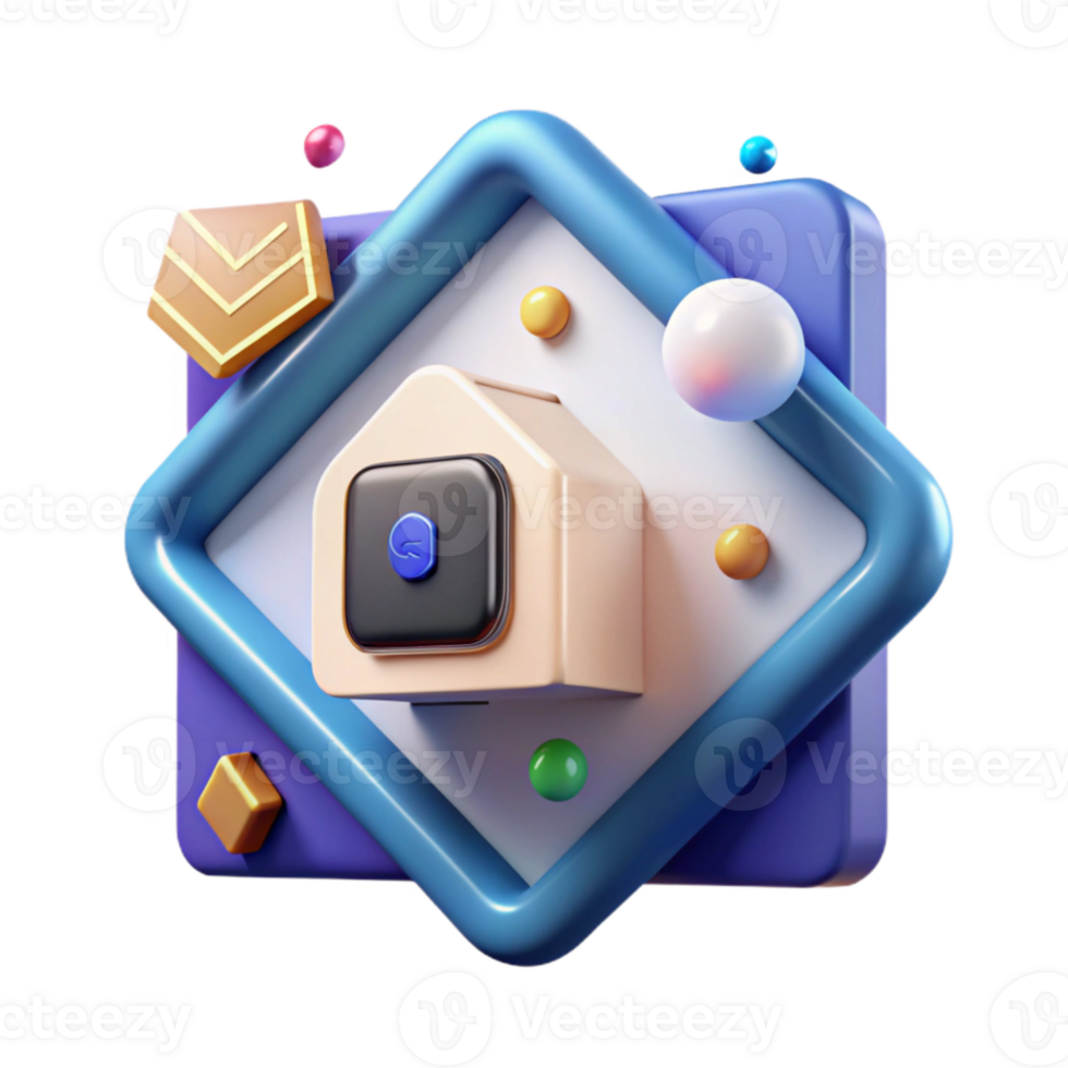 dramatic abstract Smart Home Automation System Icon Transparent for Iot detailed png