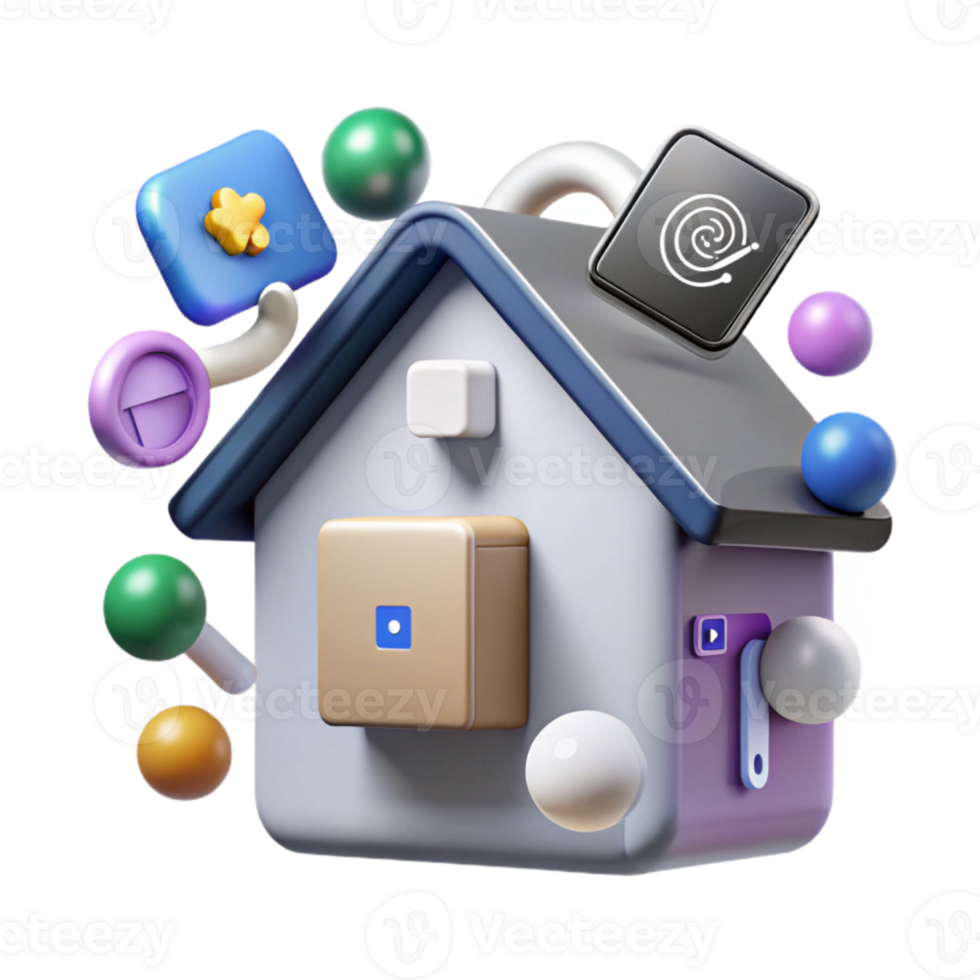 magnificent minimalist Smart Home Convenience Icons Isolated for Easy Living high quality png
