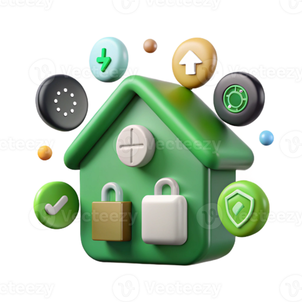 impressive traditional Smart Home Energy Efficiency Icon Cutout for Green Initiatives high quality png