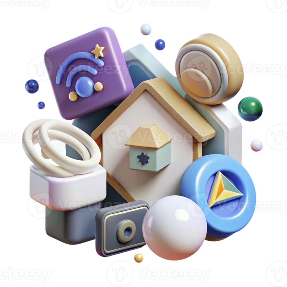 beautiful classic Smart Home Device Icons Set Cutout for Iot Projects professional png