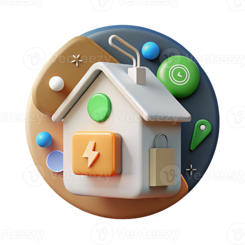 impressive contemporary Smart Home Energy Monitor Icon Isolated Utility App png