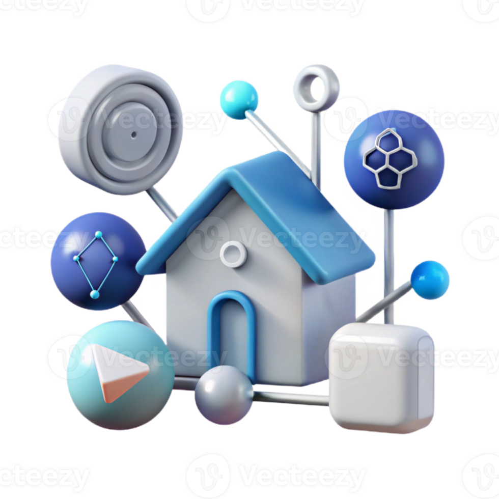 elegant contemporary Smart Home Network Icons Transparent for Infrastructure premium png