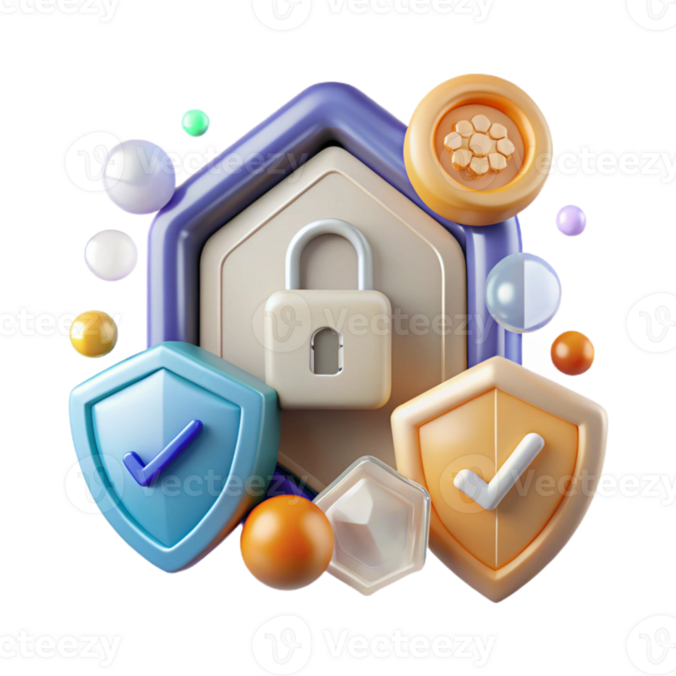 elegant traditional Smart Home Security Icon Set Transparent for Protection high resolution png