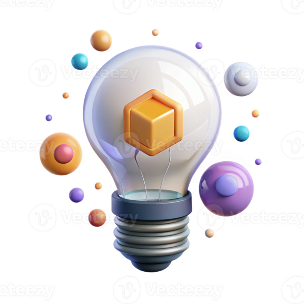 magnificent modern Smart Lighting Bulb Icon Transparent for Tech Projects high quality png