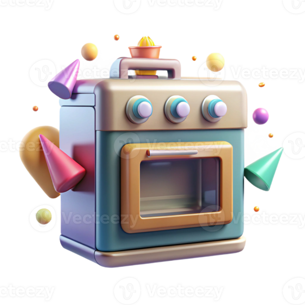 stunning vintage Smart Oven Appliance Icon Isolated for Kitchen Apps genuine png
