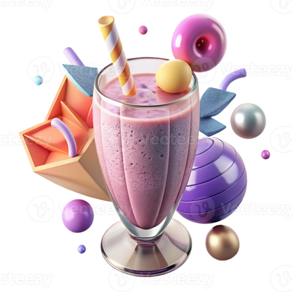 elegant minimalist Smoothie Glass Cutout for Healthy Menu high resolution png