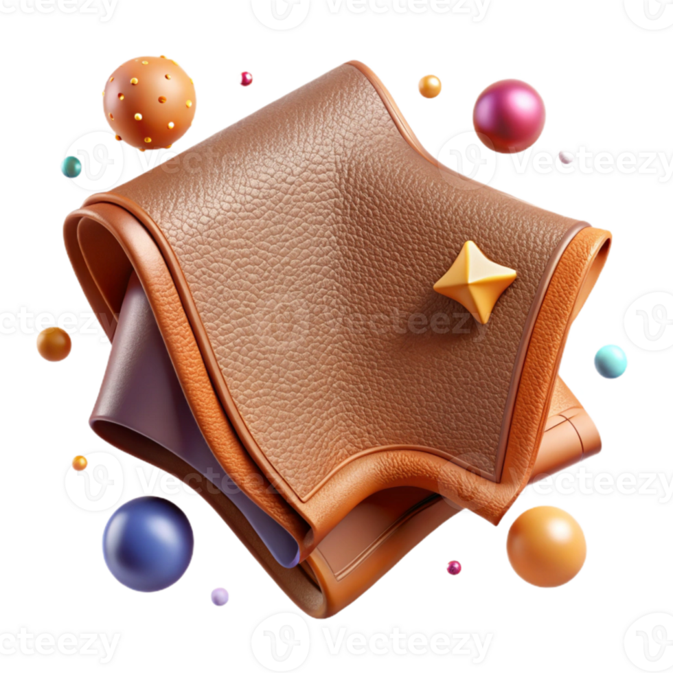 extraordinary vintage Smooth Leather Material Transparent for Product Mockups authentic png