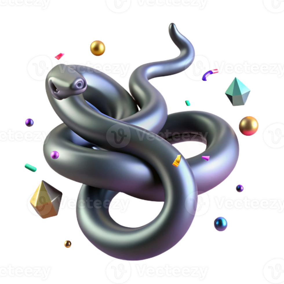 impressive classic Snake Silhouette Coiled Transparent Reptile Design exclusive png