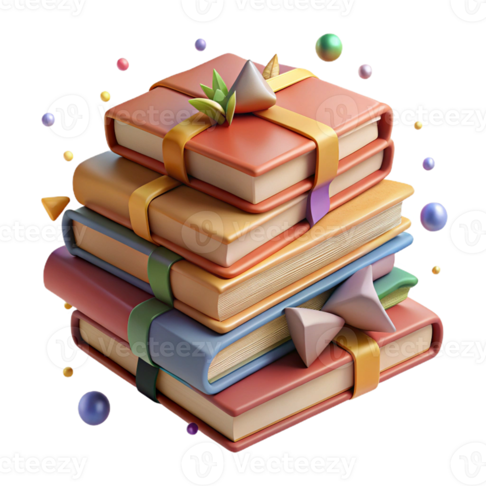 impressive rustic Stack of Old Books Top View Cutout for Library Scenes professional png
