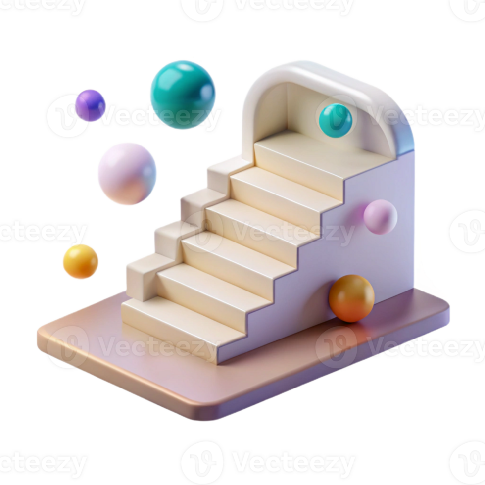 beautiful modern Staircase Icon Simple Design Cutout premium png