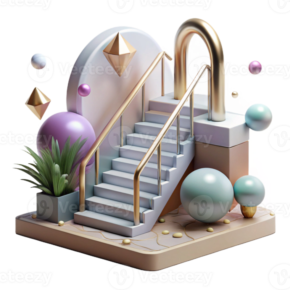 dramatic rustic Staircase Railing Design Modern Style Transparent premium png