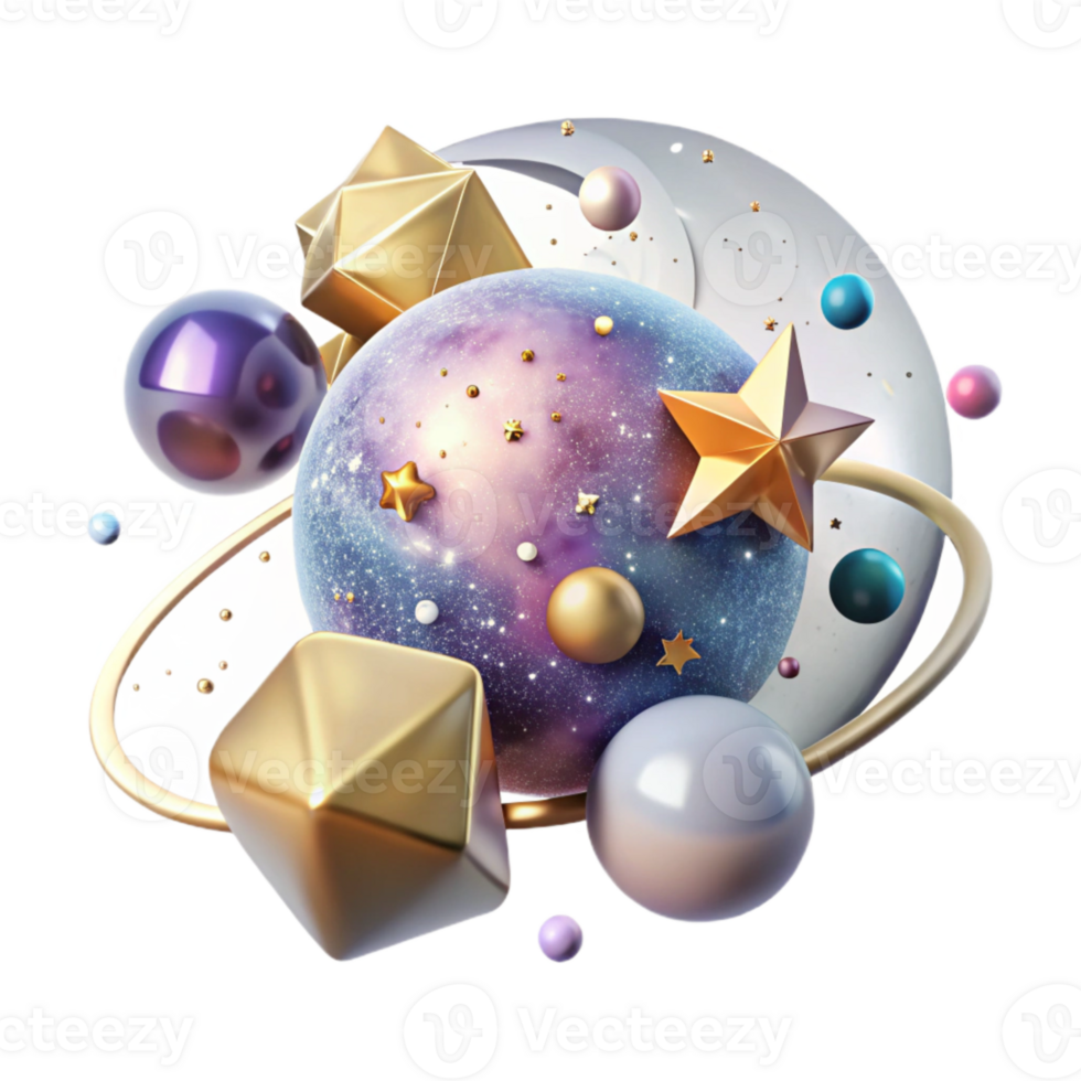 dramatic modern Star Field Distant Galaxies Cutout for Astronomy Background detailed png