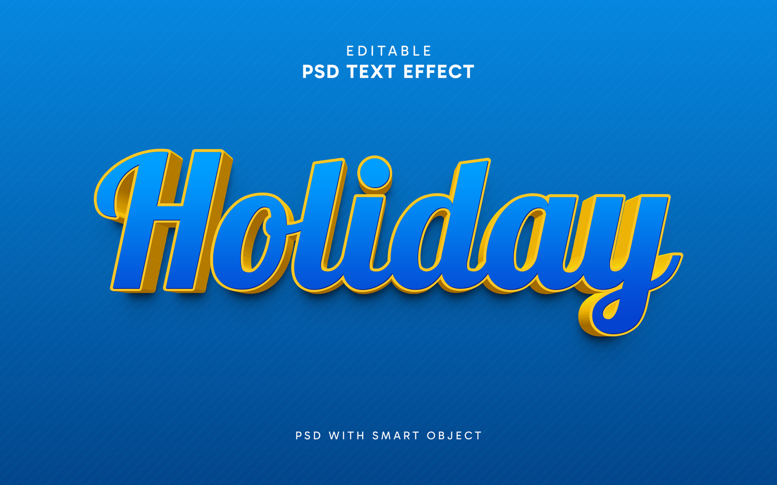 Holiday 3D Text Effect psd
