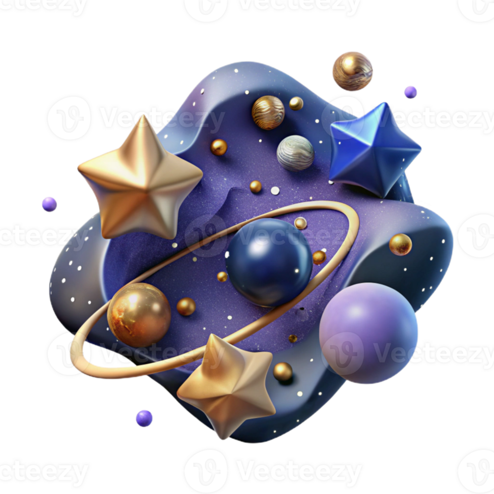 wonderful modern Star Field Distant Galaxies Cutout for Astronomy Background authentic png