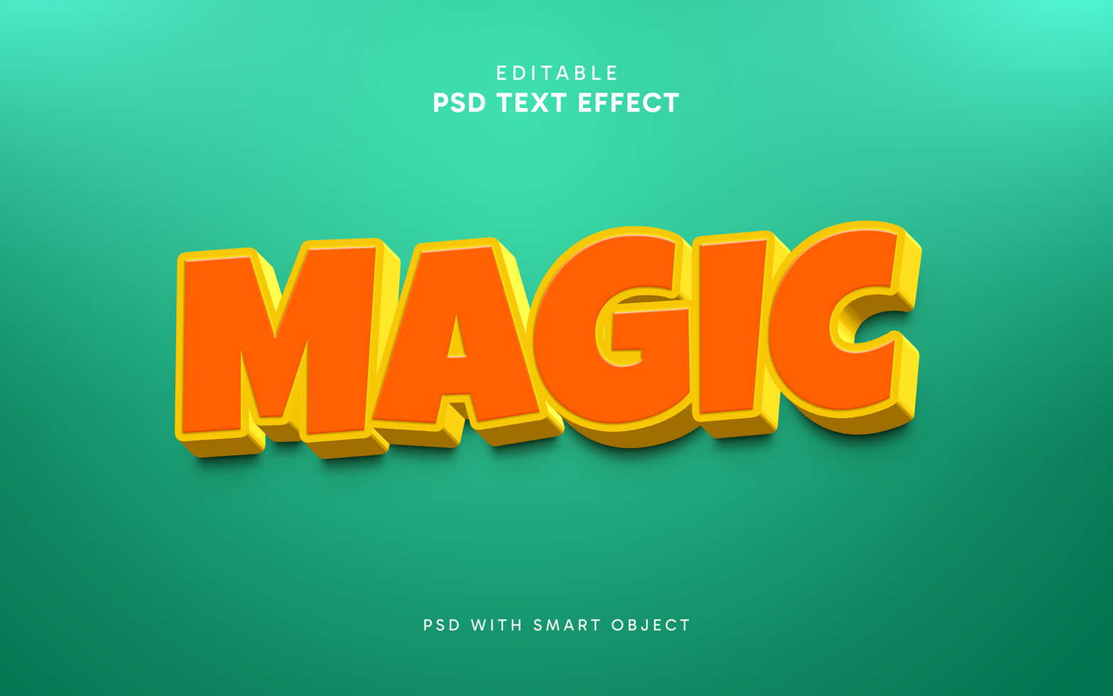 Magic Text Effect psd