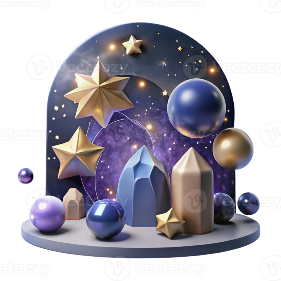 stunning rustic Starry Night Sky Backdrop Isolated for Stage Design professional png