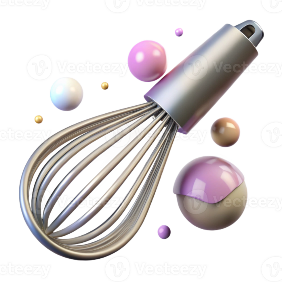 vibrant contemporary Steel Whisk Kitchen Tool Cutout for Baking Projects exclusive png