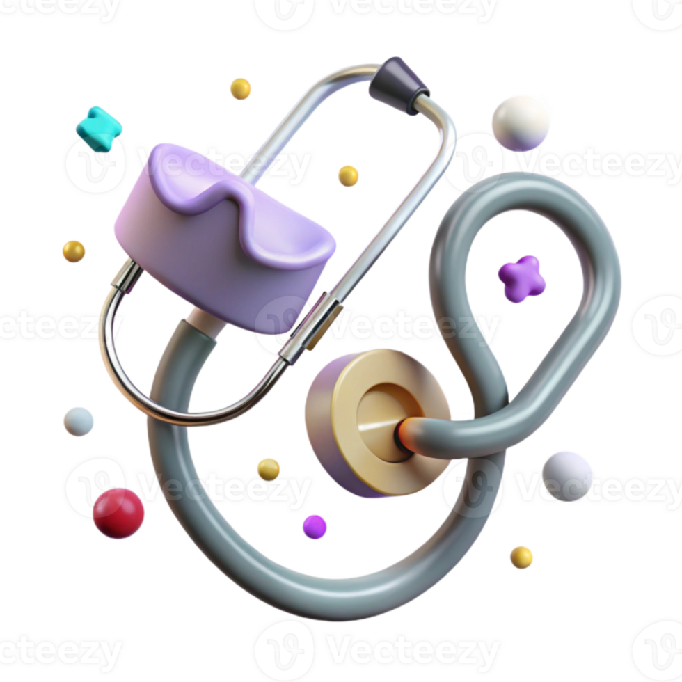vibrant modern Stethoscope Medical Examination Icon Cutout for Doctor Visits high resolution png