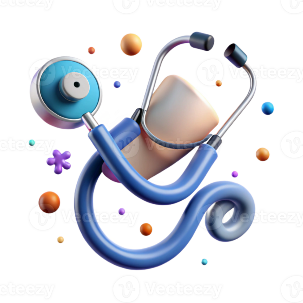 vibrant abstract Stethoscope Medical Examination Icon Cutout for Doctor Visits premium png