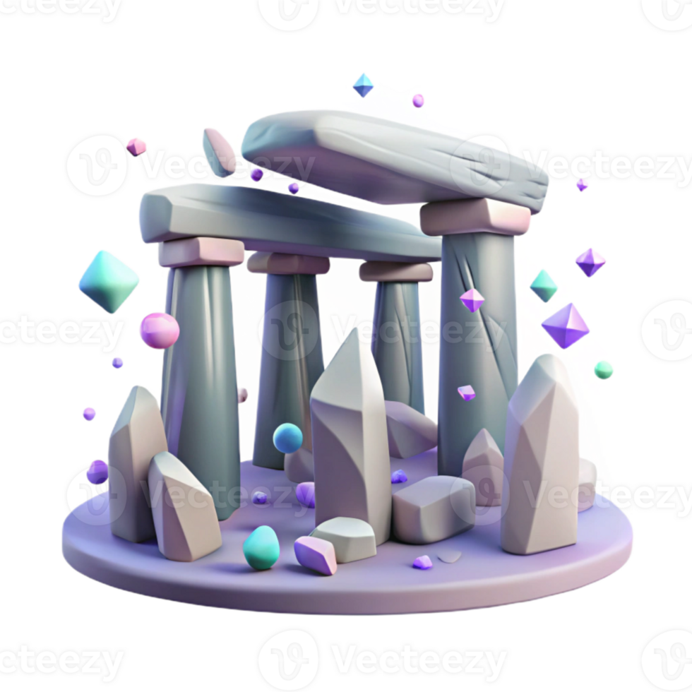 wonderful artistic Stonehenge Monolith Isolated for Prehistoric Design professional png