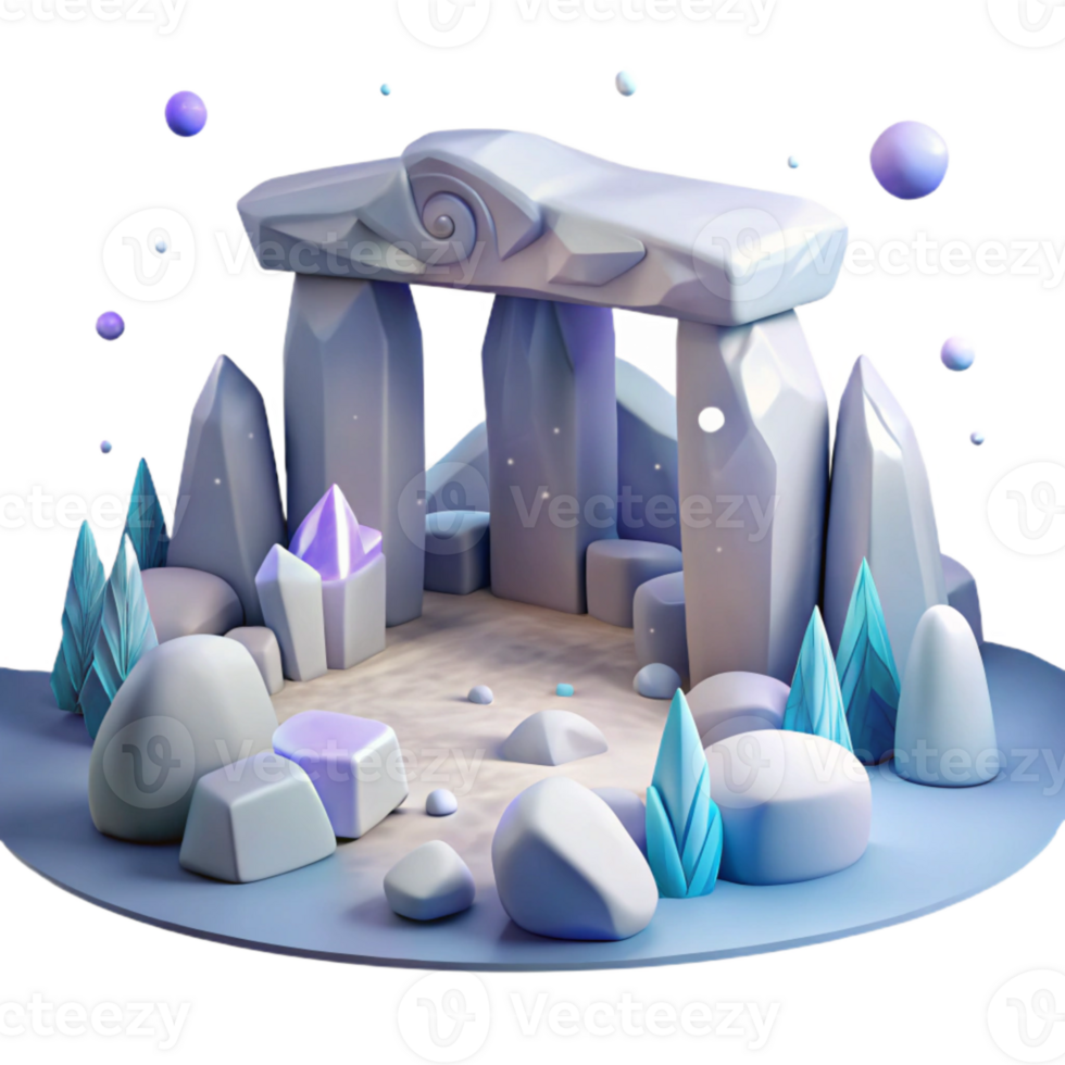 wonderful artistic Stonehenge Winter Landscape Isolated for Seasonal ry exclusive png