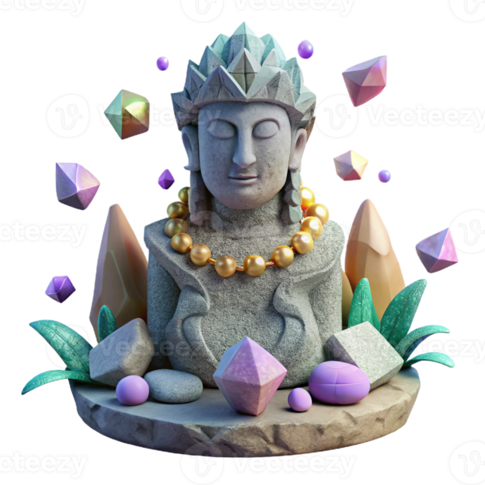 wonderful rustic Stone Idol Ancient Sculpture Isolated for Archaeological Studies high resolution png