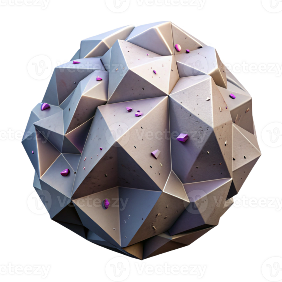 dramatic artistic Stone Texture Polygonal for Low Poly Graphics Isolated authentic png