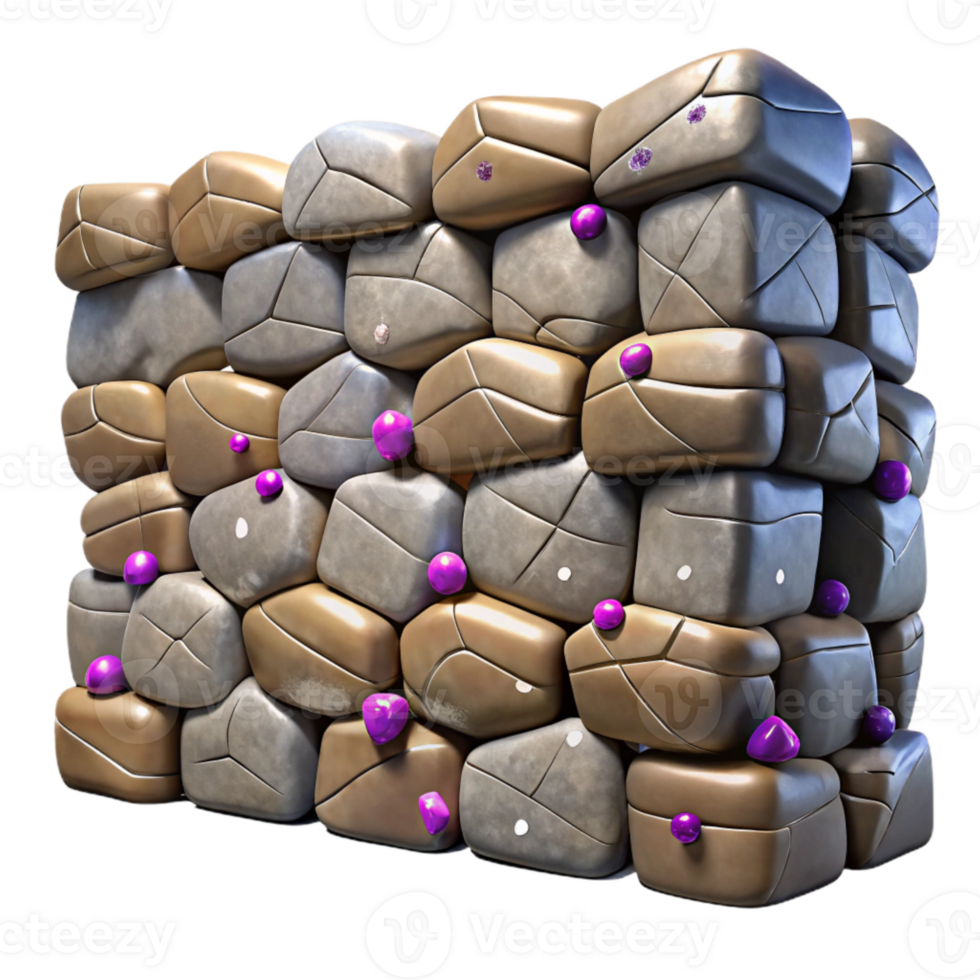 magnificent rustic Stone Wall Texture Irregular Stones Isolated for Background s authentic png