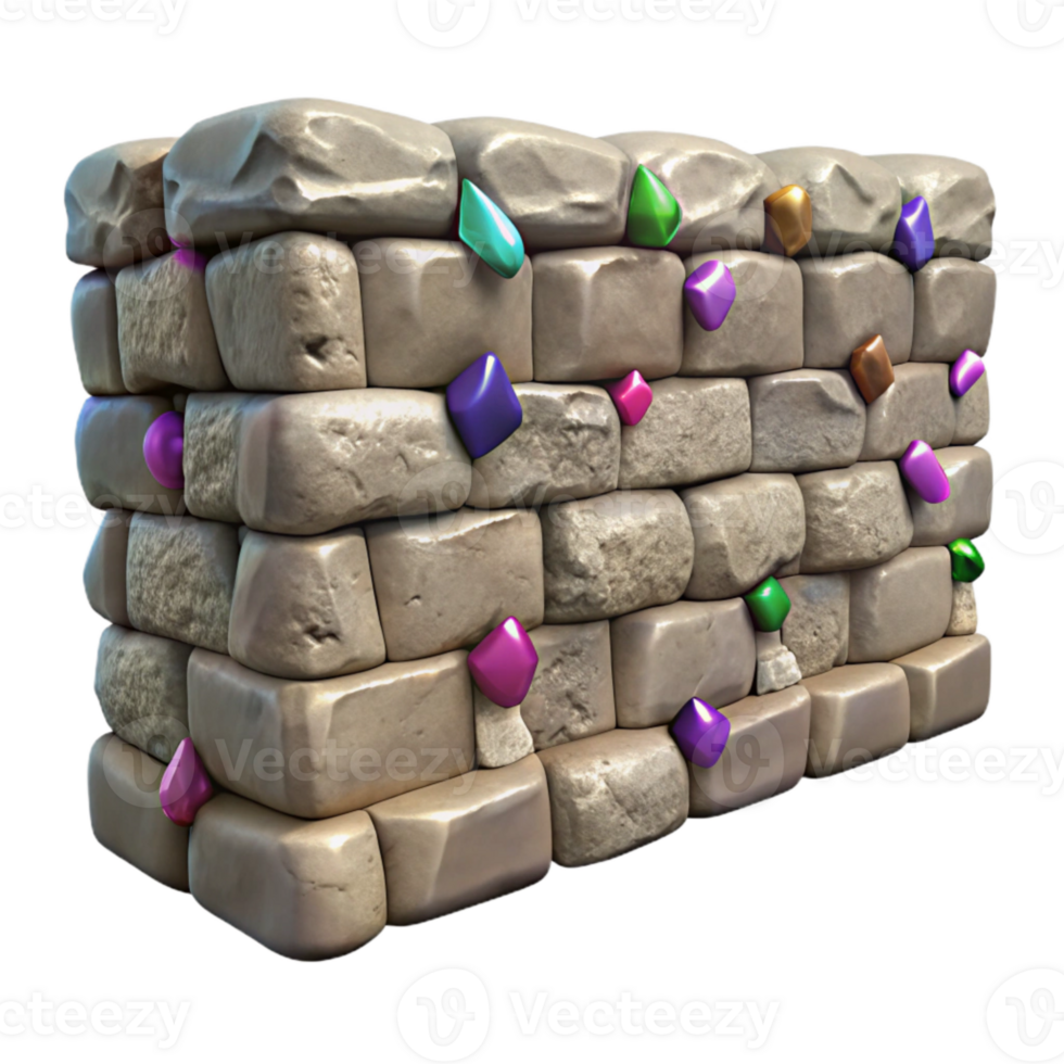 dramatic modern Stone Wall Texture Isolated for Architectural Renderings genuine png
