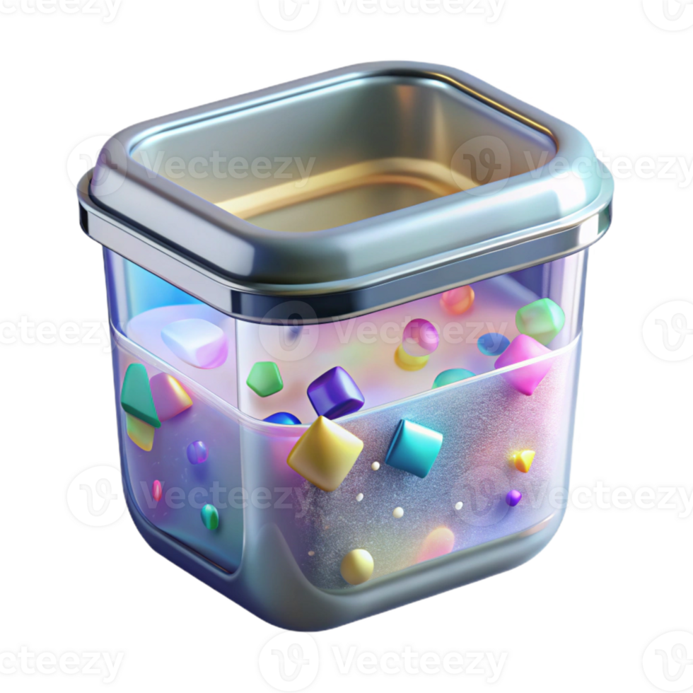 impressive abstract Storage Container Plastic Clear Transparent Kitchen Organization premium png