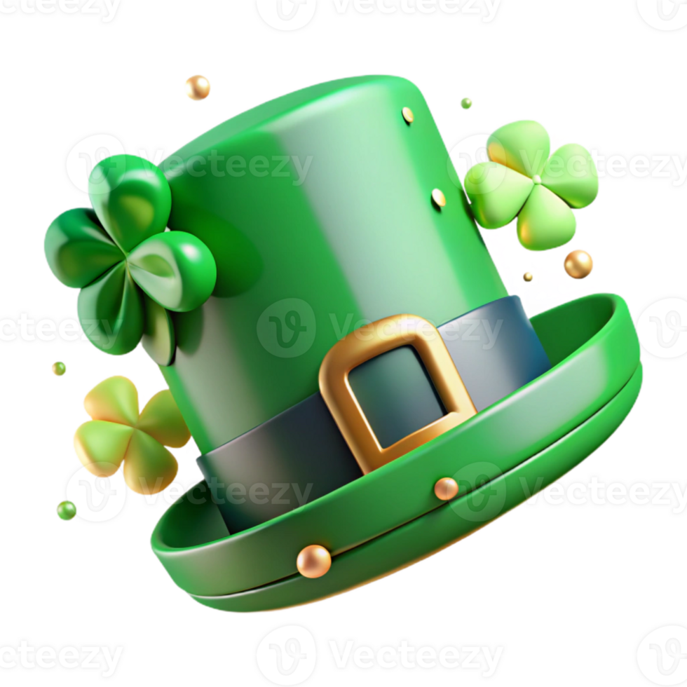beautiful creative St Patricks Day Leprechaun Hat Isolated for Irish Festivities authentic png