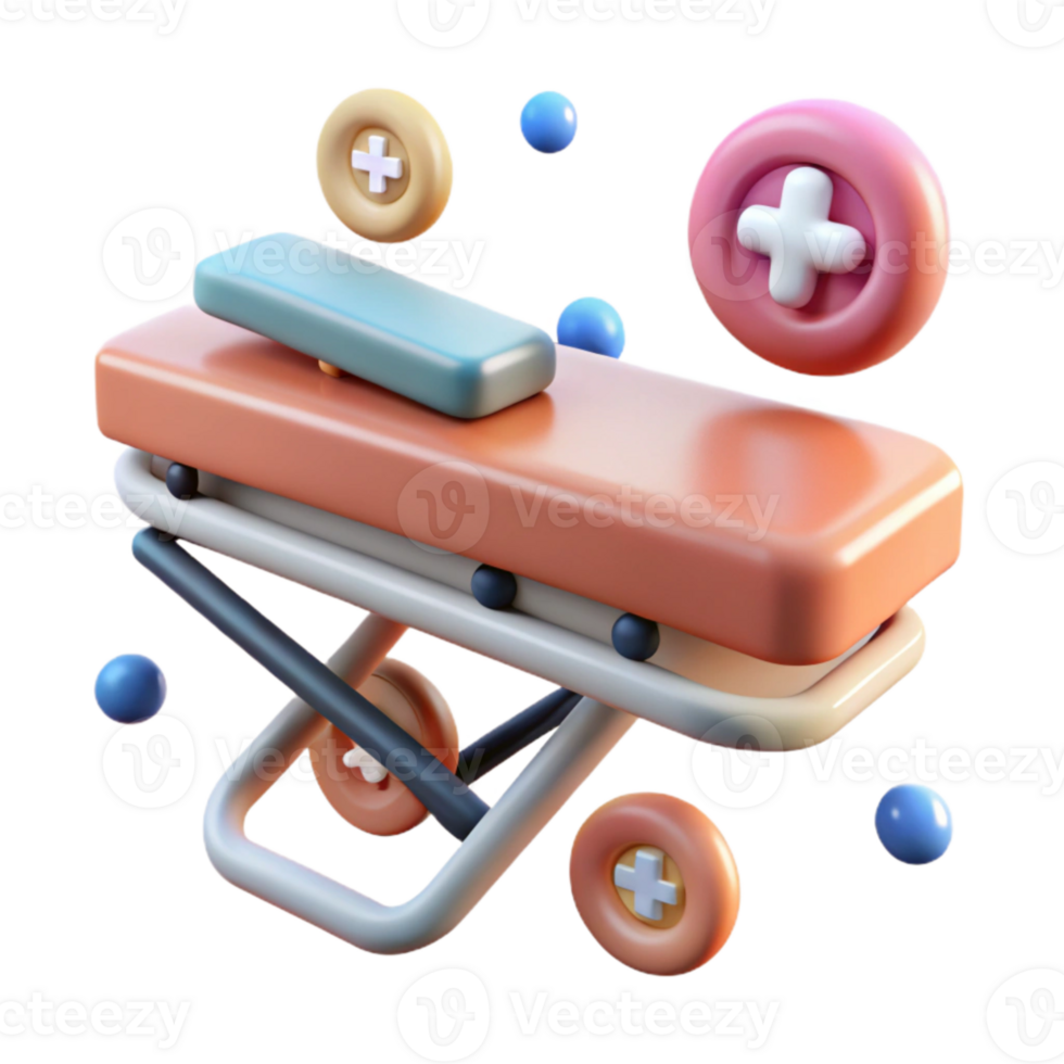 wonderful vintage Stretcher Emergency Medical Icon Isolated for Hospital Use premium png