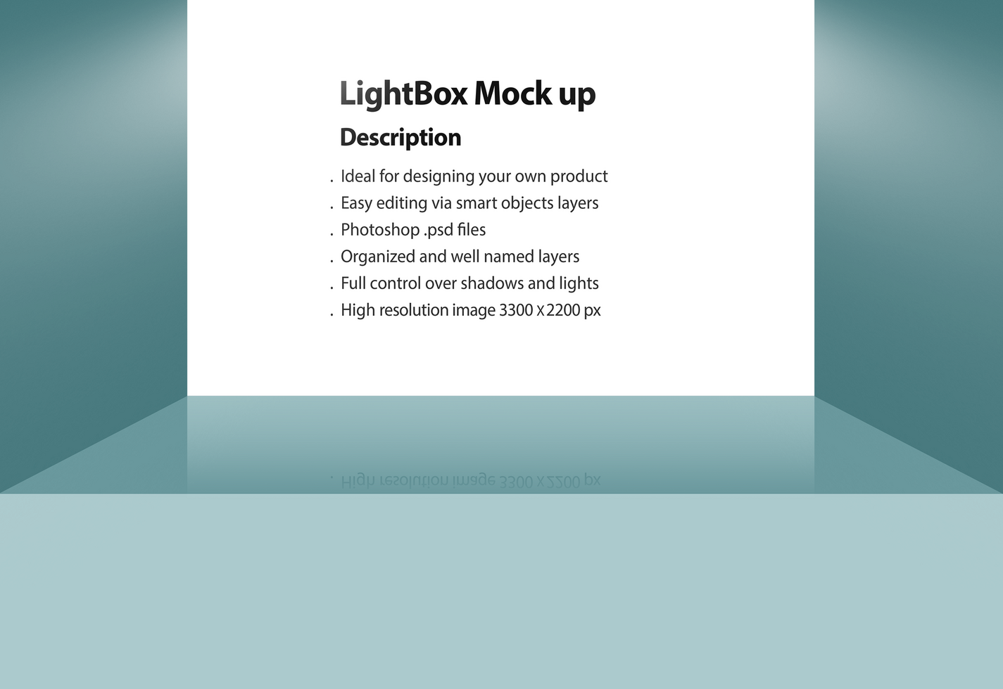 3D Poster mock up- editable psd