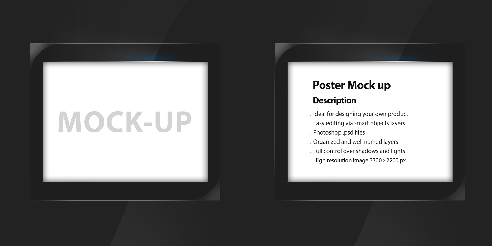 Digital poster mock up psd