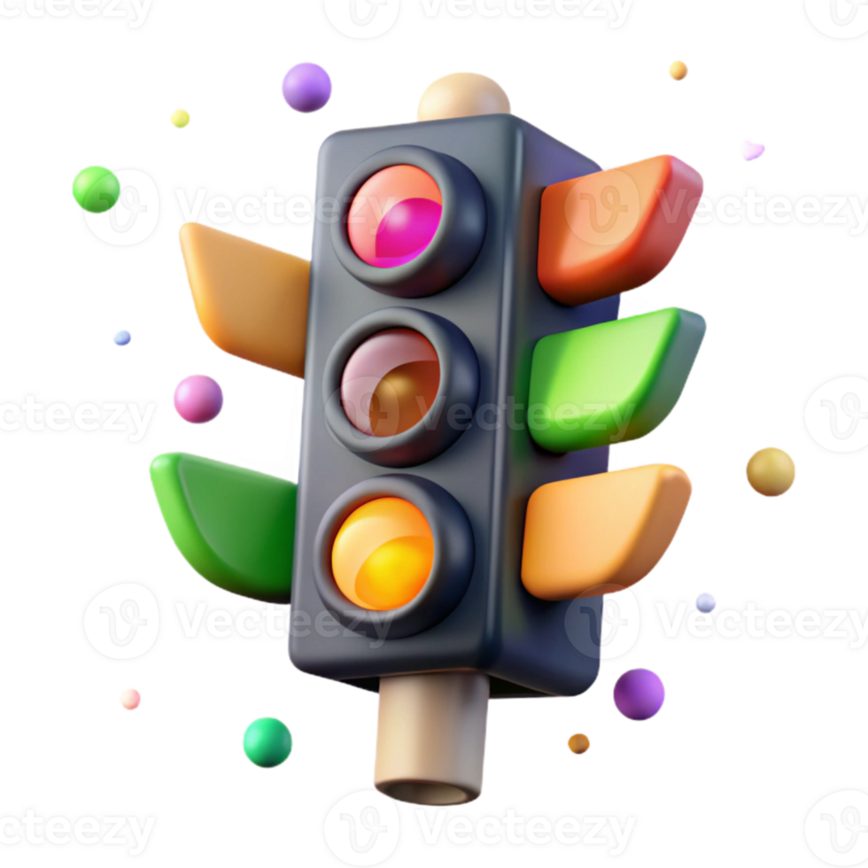 vibrant creative Traffic Light Traffic Signal Priority Isolated for Emergency Vehicles premium png