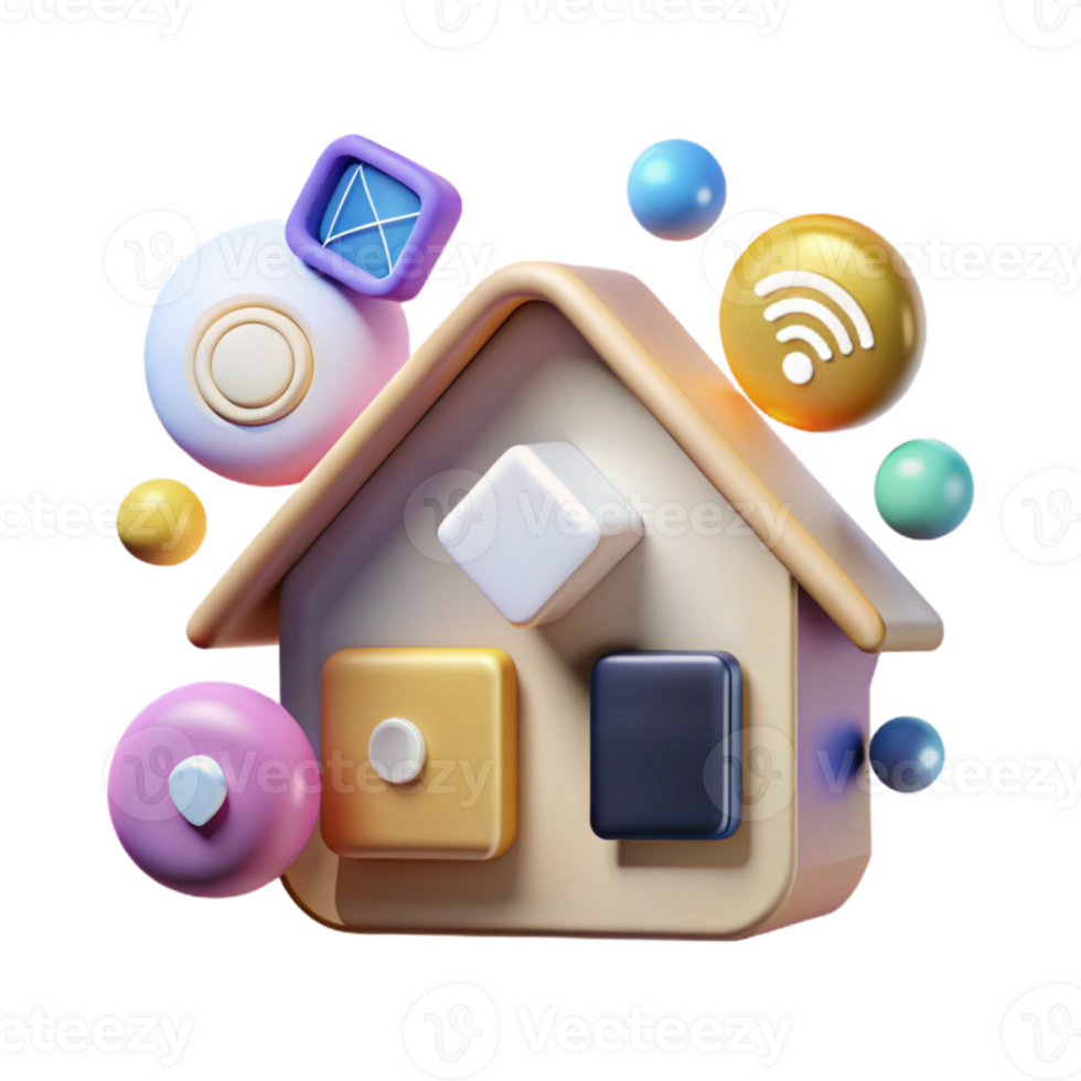 serene creative Transformative Smart Home Icons Cutout for Innovative Solutions exclusive png