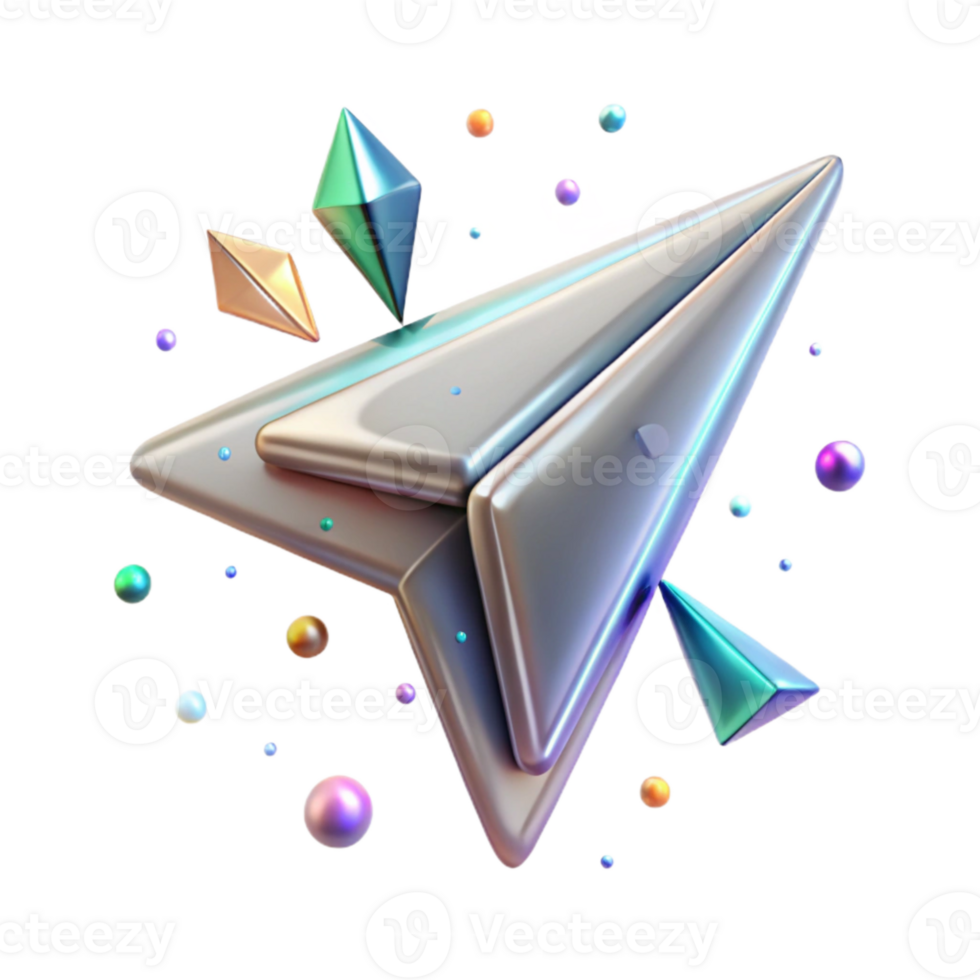 elegant artistic Transparent Arrow Navigation Icon for Futuristic Hud Design professional png