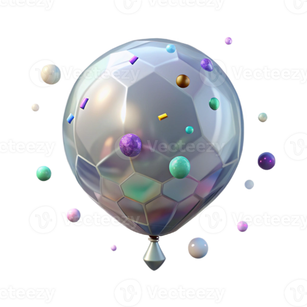 magnificent creative Transparent Balloon Isometric View for 3d Graphics png